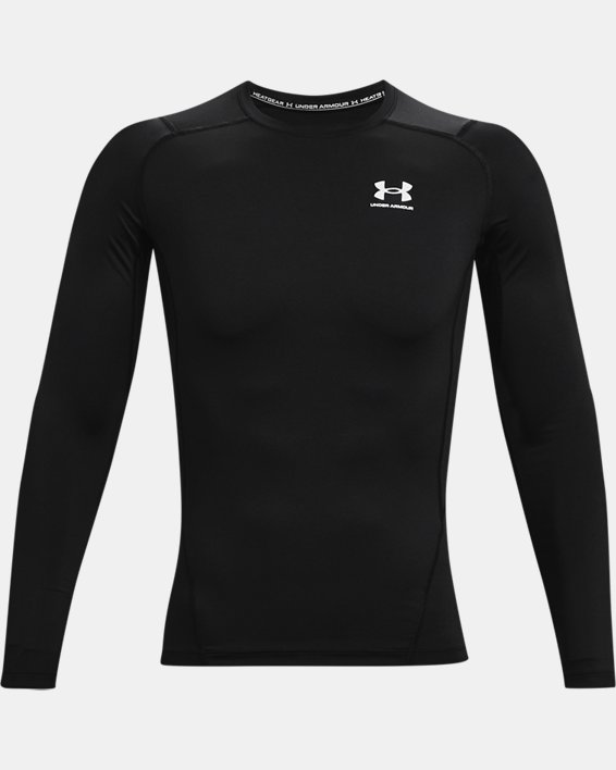 HeatGear® Langarm-Oberteil für Herren, Black, pdpMainDesktop image number 4